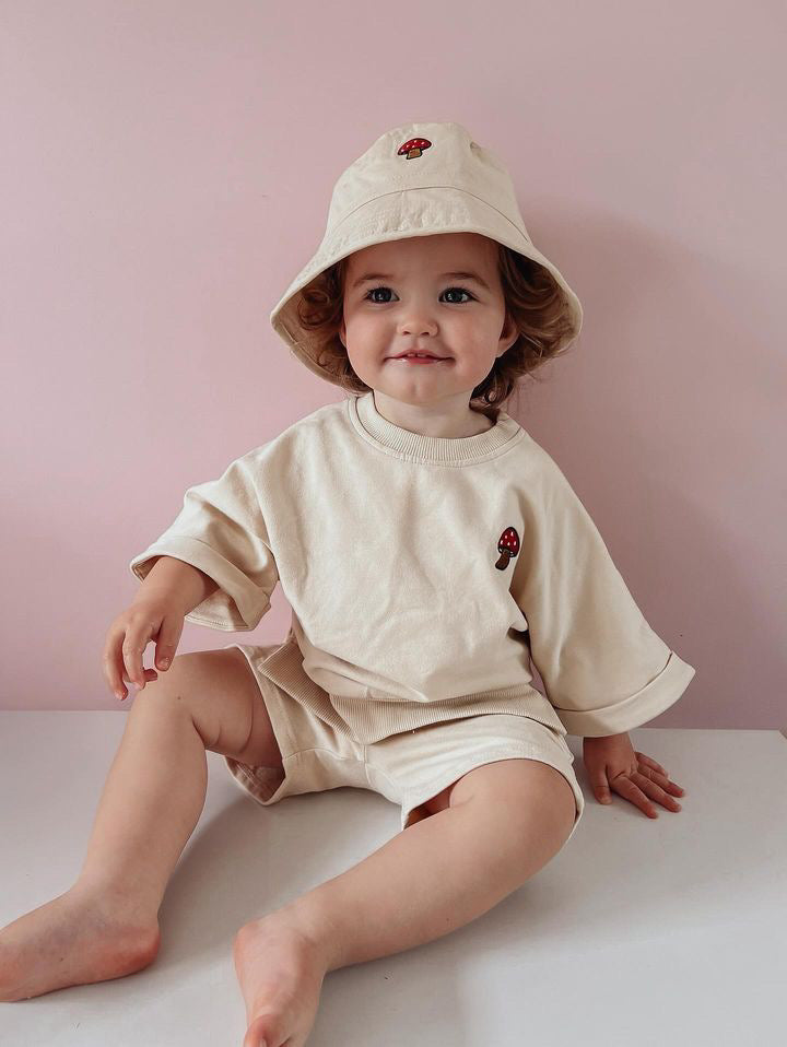 Litte Mushroom Baby Bucket Hat | Sun Safe