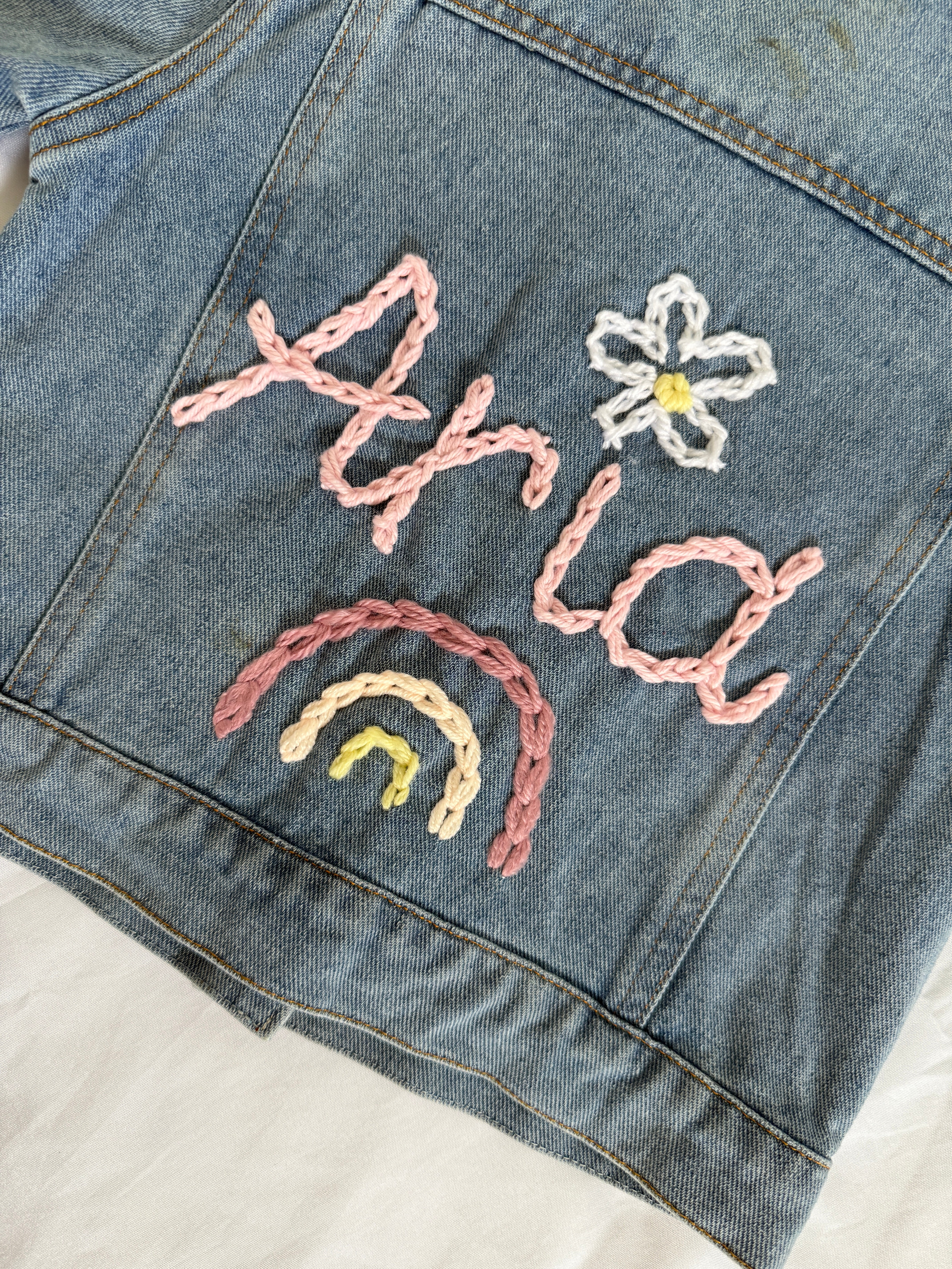 Personalised Baby and Toddlers Denim Jacket | Custom  Hand-Embroidery