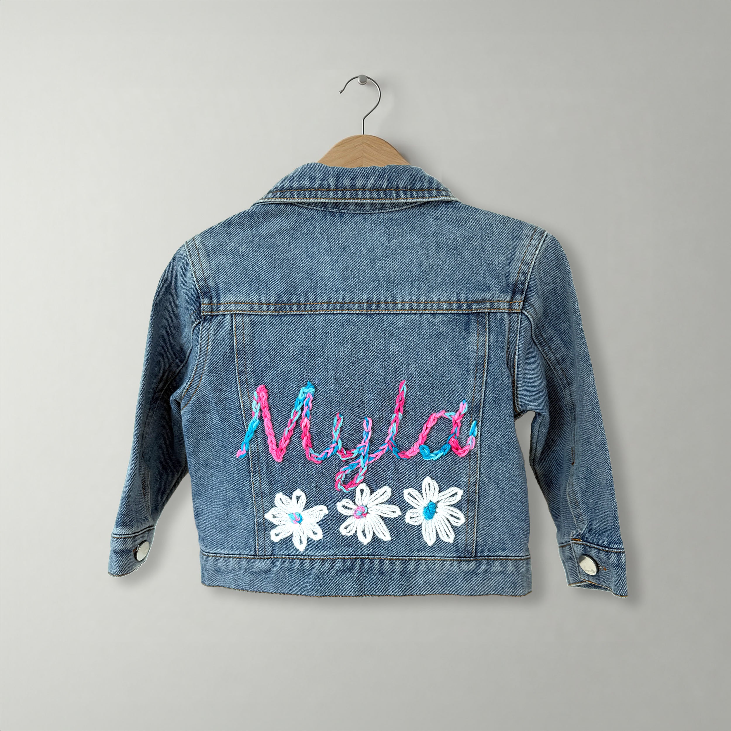 Personalised Baby and Toddlers Denim Jacket | Custom  Hand-Embroidery