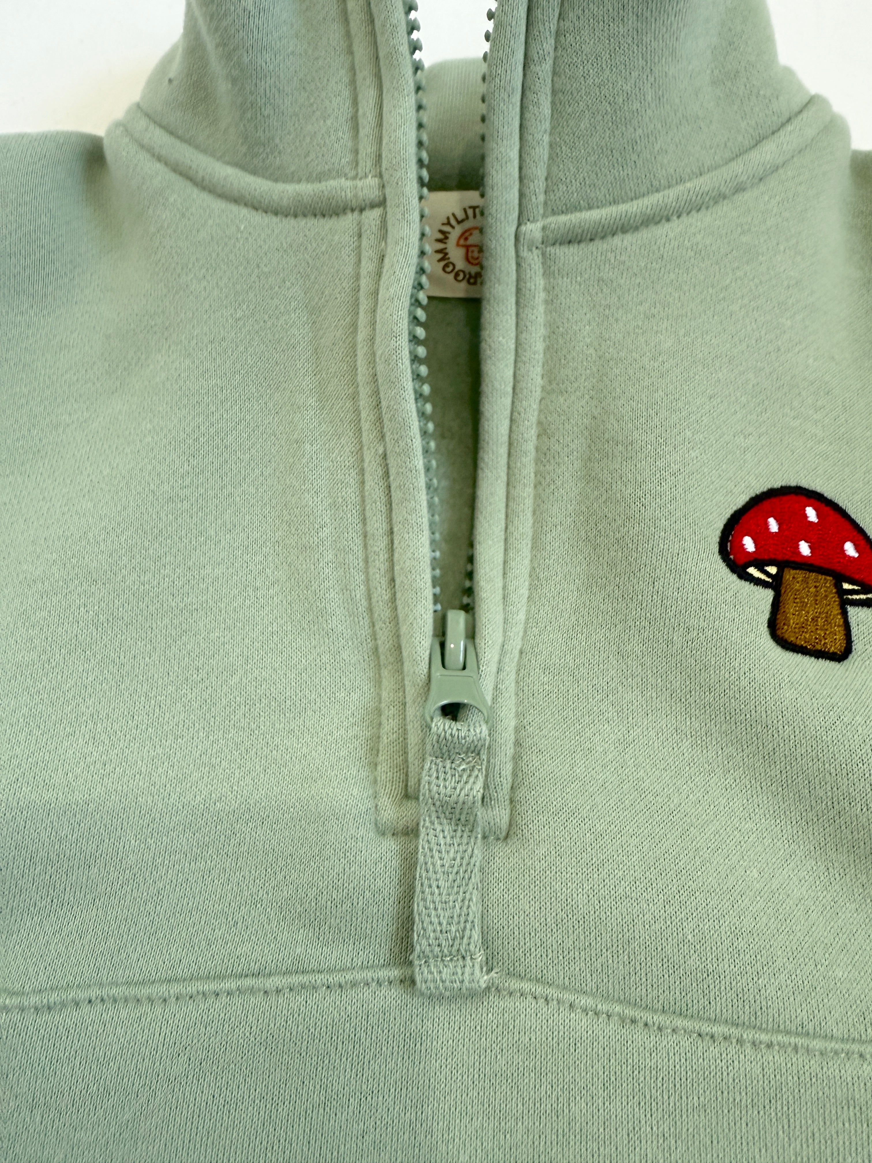 Cotton Zipped Jumper - Baby to 5 years | Cream or Light Green