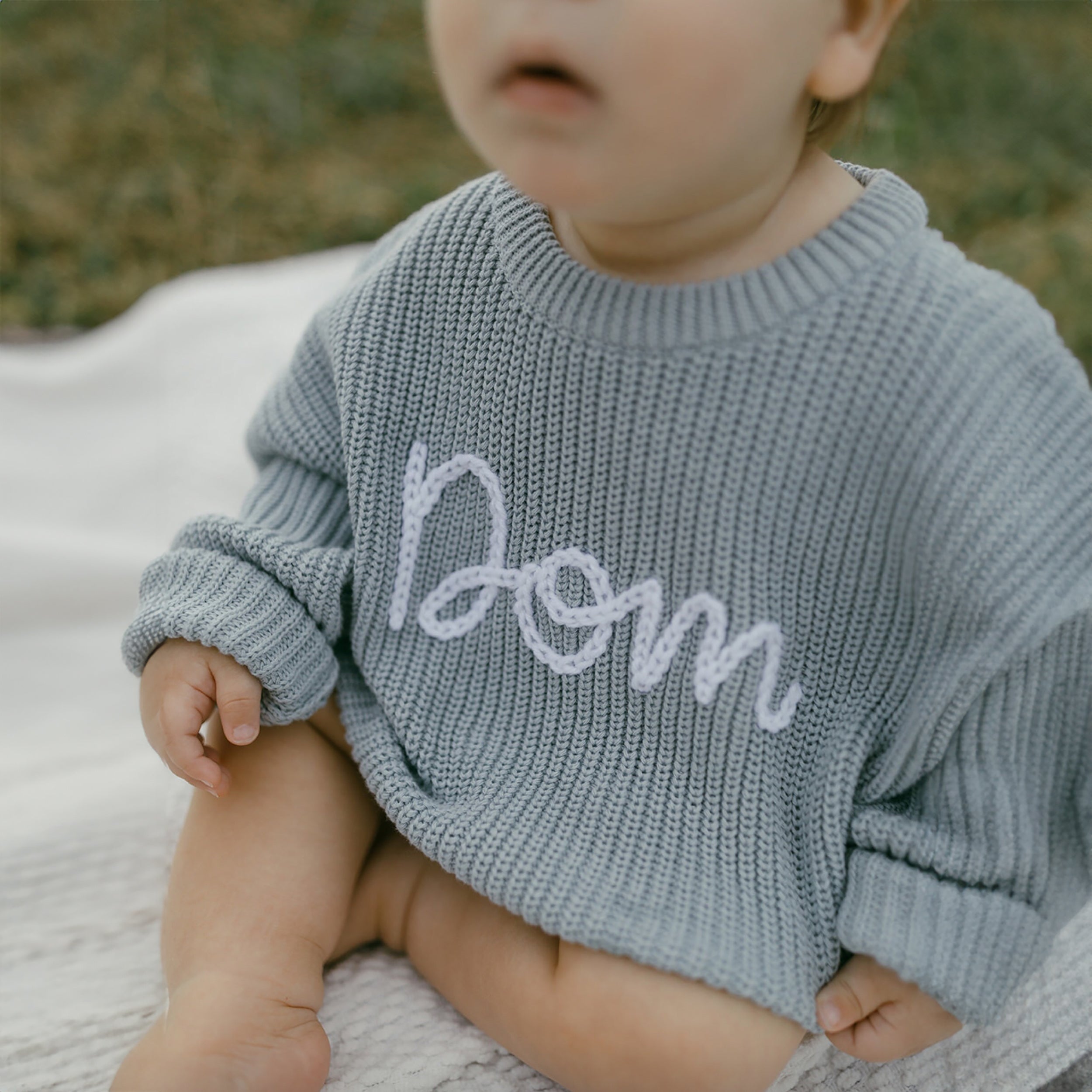 personalised knitted jumper - winter cotton - handmade